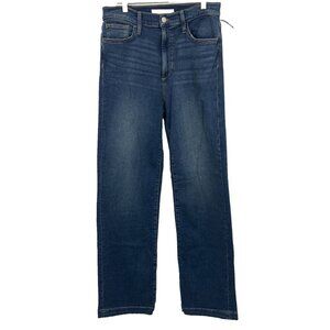 Joe's Women High Rise Wide Leg Medium Wash Jeans Zip Close Cotton Stretch New